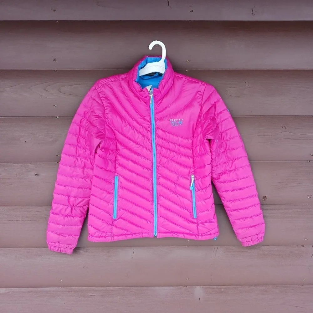 Mountain Hardwear Nitrous Jacket 800 Goose Down Womens Sz S Hot Rod Zip Puffer